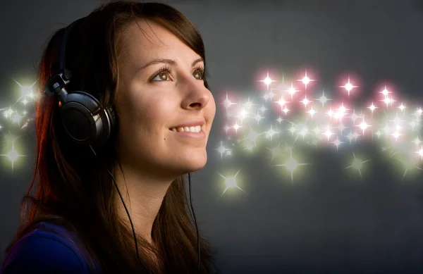 Disco deejay girl — Stock Photo, Image