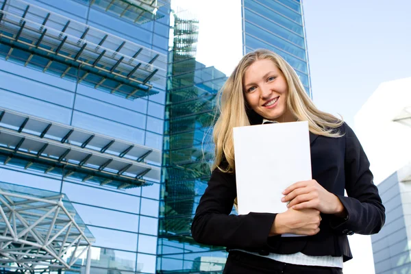 Blonde business woman — Stock Photo, Image