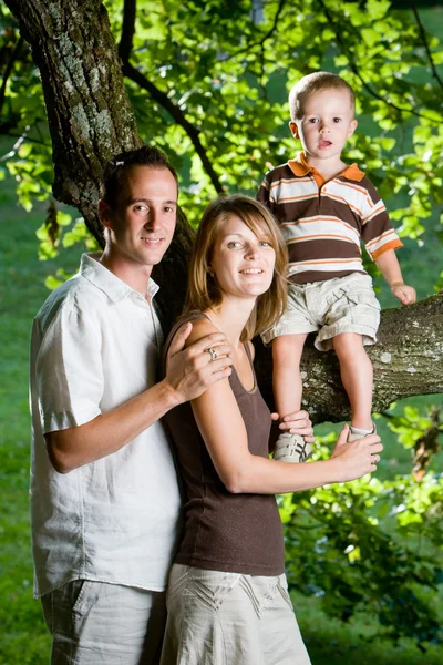 Happy perfect young family — Stock Photo, Image