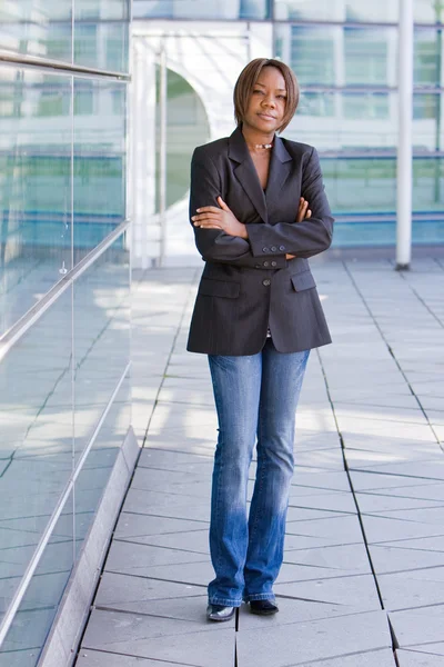 Femme d'affaires afro-américaine noire — Photo