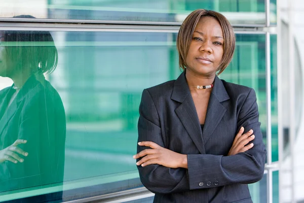 Black african american business woman — Stock Photo, Image