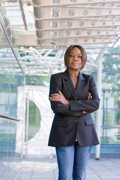 Femme d'affaires afro-américaine noire — Photo