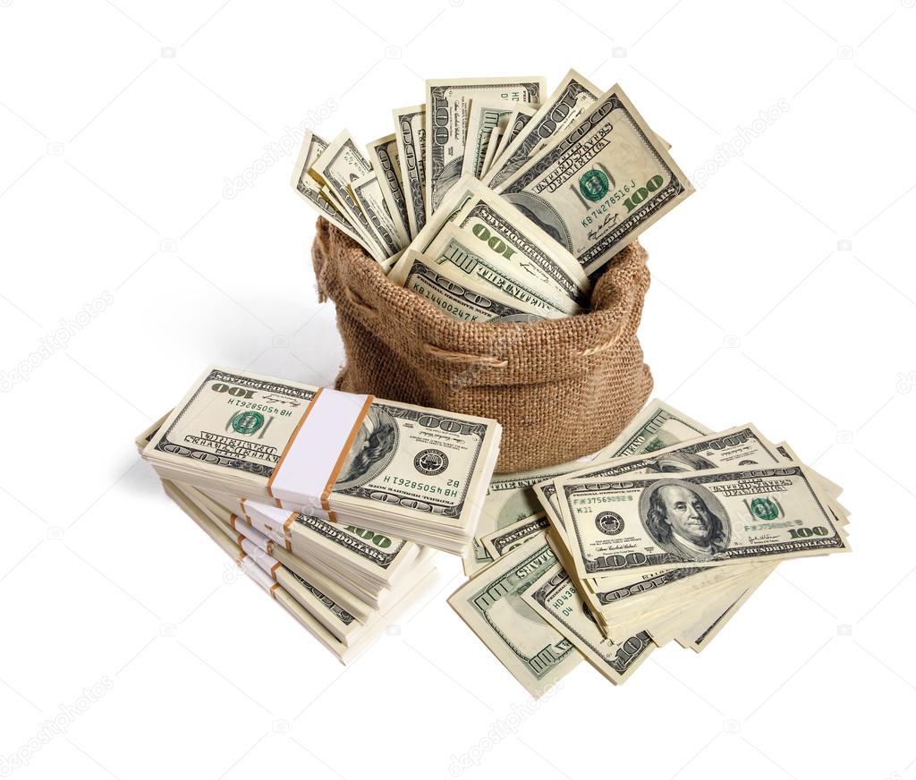 get bills how dollar 2 Sack RomarioIen full Stock #44533747 money â€” Photo of ©