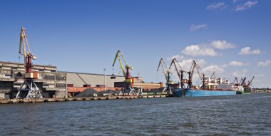 Ventspils liman. Letonya