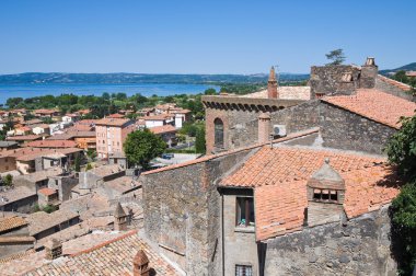 bolsena panoramik manzaralı. Lazio. İtalya.
