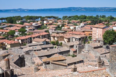 bolsena panoramik manzaralı. Lazio. İtalya.