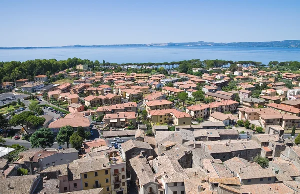 bolsena panoramik manzaralı. Lazio. İtalya.