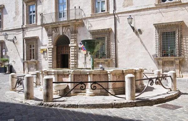 Monumental fountain. Narni. Umbria. Italy. — Stock Photo, Image