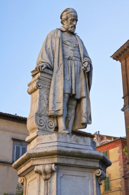 Girolamo fabrizi heykeli. acquapendente. Lazio. İtalya.