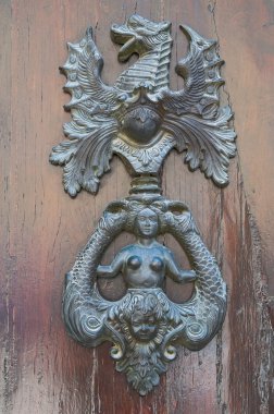 doorknocker. Amelia. Umbria. İtalya.