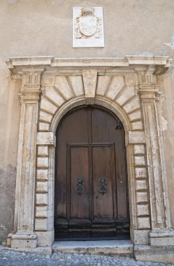 tarihi Saray. Amelia. Umbria. İtalya.