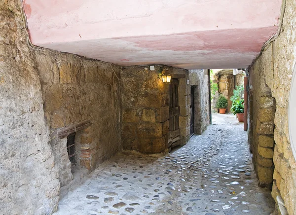 Alleyway. Calcata. Lazio. Italy. — Stock Photo, Image