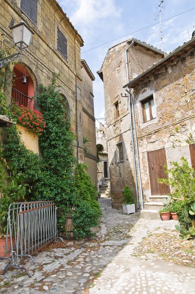 Uličky. calcata. Lazio. Itálie. — Stock fotografie