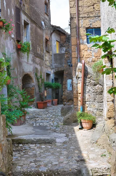 Alleyway. Calcata. Lazio. Italy. — Stock Photo, Image