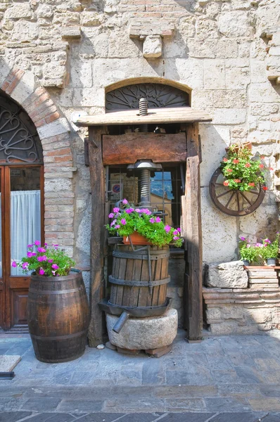 Uličky. San gemini. Umbrie. Itálie. — Stock fotografie