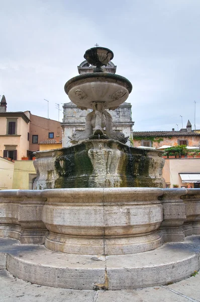 Monumental fountain. Sutri. Lazio. Italy. — Stock Photo, Image