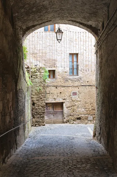 Uličky. calcata. Lazio. Itálie. — Stock fotografie