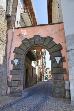 alleyway. Soriano nel cimino. Lazio. İtalya.