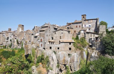vitorchiano panoramik manzaralı. Lazio. İtalya.