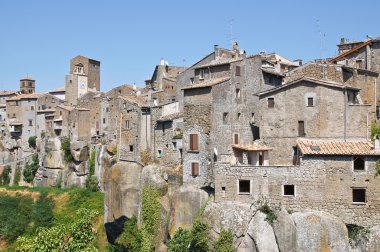 vitorchiano panoramik manzaralı. Lazio. İtalya.