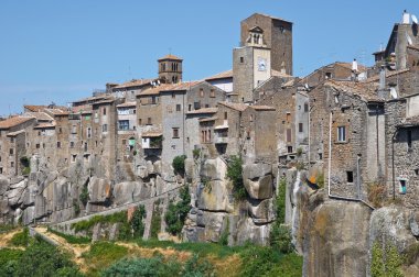 vitorchiano panoramik manzaralı. Lazio. İtalya.
