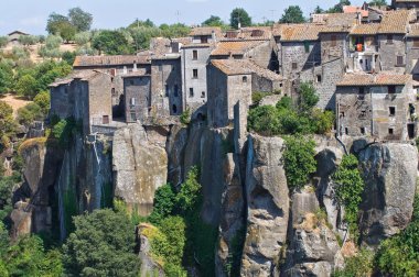 vitorchiano panoramik manzaralı. Lazio. İtalya.