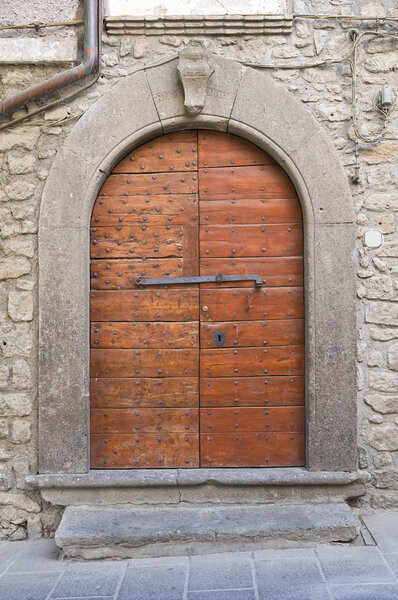 Wooden door. Vitorchiano. Lazio. Italy.