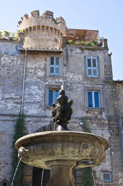 Monumental fontän. Bagnaia. Lazio. Italien. — Stockfoto