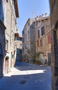 alleyway. Bagnaia. Lazio. İtalya.