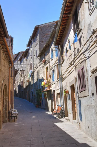 Alleyway. Bagnaia. Lazio. İtalya. — Stok fotoğraf