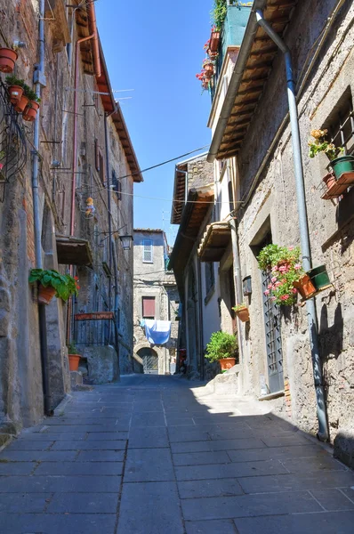 Alleyway. Bagnaia. Lazio. İtalya. — Stok fotoğraf