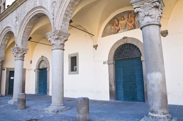 Palácio anterior. Viterbo. Lazio. Itália . — Fotografia de Stock