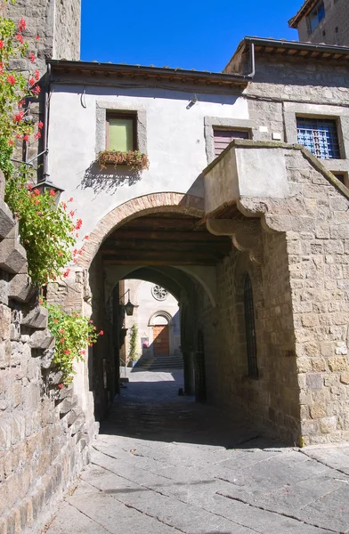 Uličky. Viterbo. Lazio. Itálie. — Stock fotografie