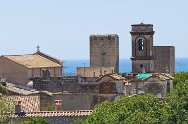 tarquinia panoramik manzaralı. Lazio. İtalya.