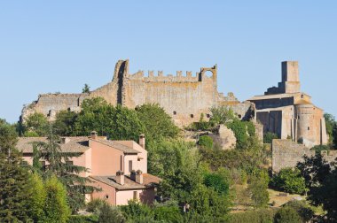 tuscania panoramik manzaralı. Lazio. İtalya.