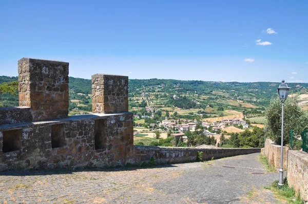 Erődített falakkal. Orvieto. Umbria régió. Olaszország. — Stock Fotó