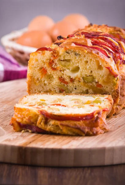 Pimiento y pan de oliva . — Foto de Stock