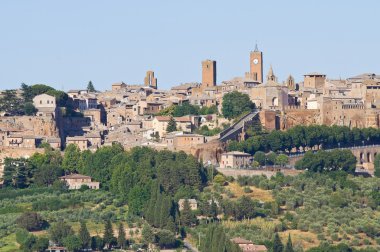 orvieto panoramik manzaralı. Umbria. İtalya.
