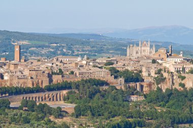 orvieto panoramik manzaralı. Umbria. İtalya.