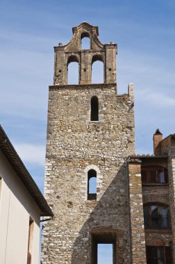 Belltower st. Bernardino. Narni. Umbria. İtalya.