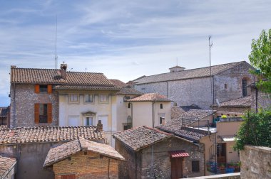 narni panoramik manzaralı. Umbria. İtalya.