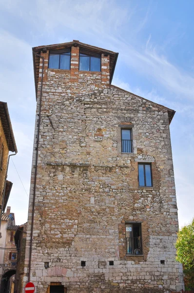 Kapitein toren. Narni. Umbrië. Italië. — Stockfoto