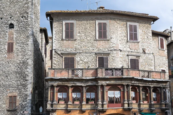 Vicolo. Narni. Umbria. Italia . — Foto Stock