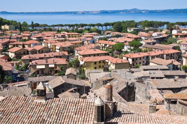 bolsena panoramik manzaralı. Lazio. İtalya.