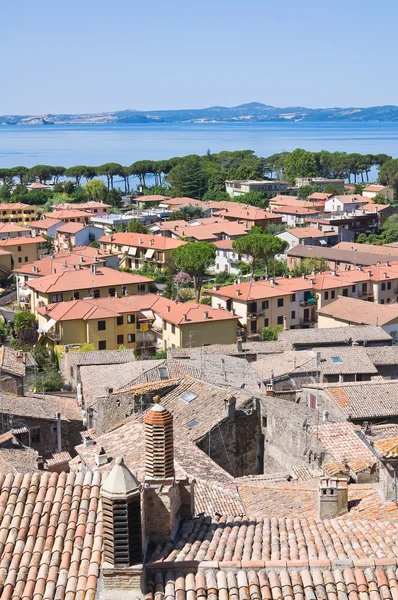 Panoramatický pohled na bolsena. Lazio. Itálie. — Stock fotografie