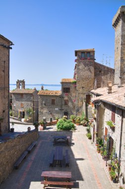 bolsena panoramik manzaralı. Lazio. İtalya.