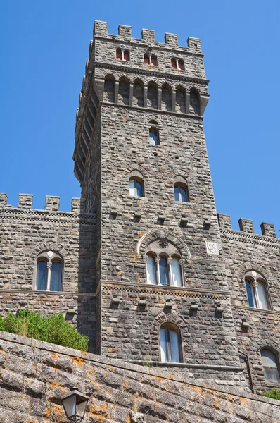 Hrad torre alfina. Lazio. Itálie. — Stock fotografie