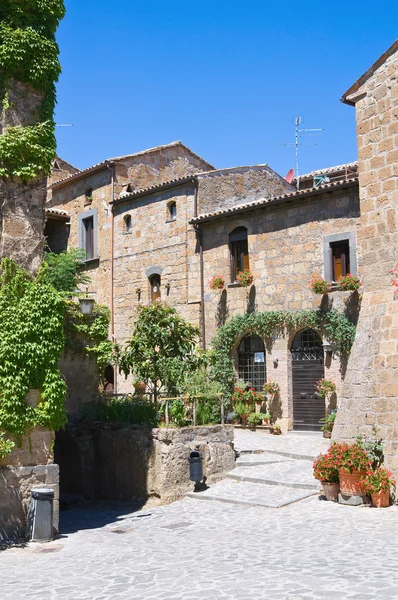 Callejuela. Civita di Bagnoregio. Lazio. Italia . —  Fotos de Stock