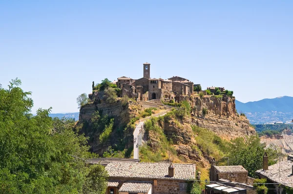 Panoramatický pohled na civita di bagnoregio. Lazio. Itálie. — Stock fotografie