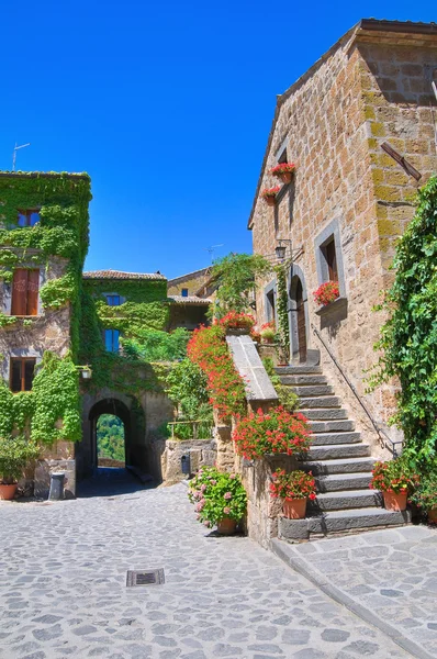 Σοκάκι. Civita di bagnoregio. Λάτσιο. Ιταλία. — Φωτογραφία Αρχείου